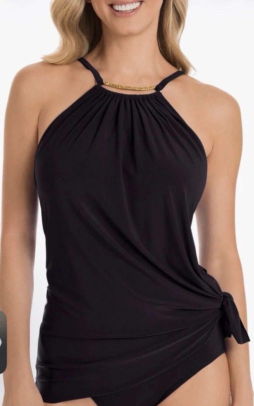 Magicsuit Womens Parker Underwire Swimdress Black Size 10 NWT $178